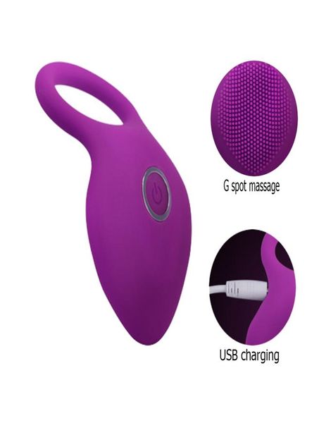 VIBRATORE DI 10 velocità ricaricabili USB per il clitoral G Spot Spot Massage Sex Pter Womenlock Silicone Sex Delay per Man Y1814596028