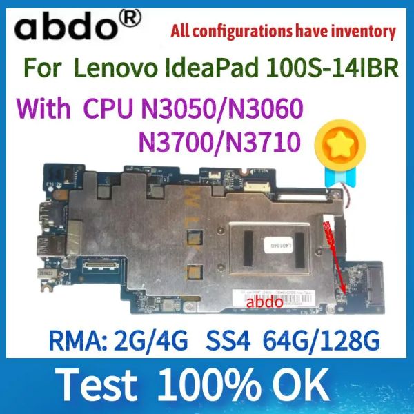 Scheda madre per lenovo IdeaPad 100S14IBR Laptop Motherboard, con N3050 N3060 N3170 N3710CPU.4G RAM.32 GB 64 GB 128 GB SSD