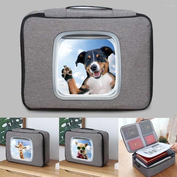 BriefCasen wasserdichte Kennwortbox Dokument Speichertasche Datei Ordner Organizer Animal Series Druckmuster Aktentasche