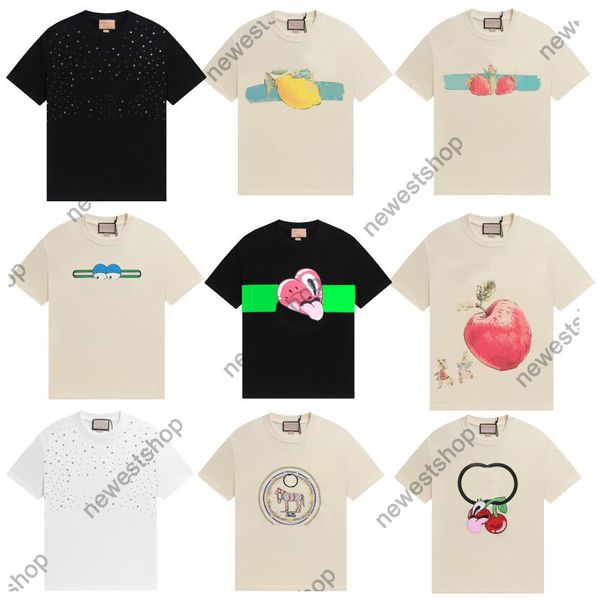 Mix Style Summer Mens Tasarımcı Tişörtleri Günlük Tshirts Erkekler Gevşek Tees Kadın Mektubu Baskılı Kısa Kollu T-Shirt Lüks Unsex Pamuk Üstleri Tee S-XL