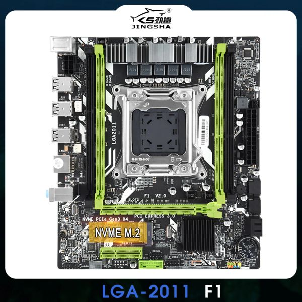 Placas -mãe Jingsha LGA2011 Suporte para a placa -mãe Xeon V1v2 DDR3 ECC RAM até 128 GB M.2 NVME LGA 2011 Placa da placa da mãe Base Placa