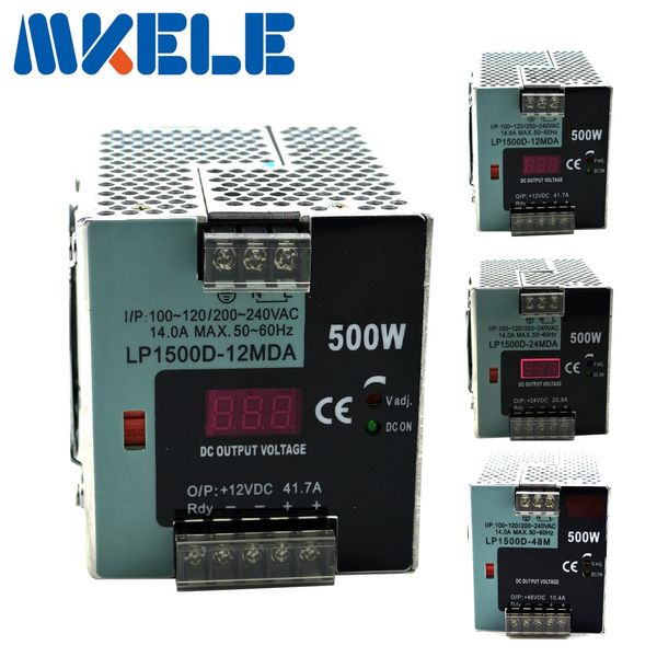 Série LP 25W 50W 100W 150W 300W 500W DIN RAIL DINO SUPORTE DE COMPUTANÇA DE COMPUTANÇA AC DC 5V 12V 24V 48V Supplicação de alimentação de comutação