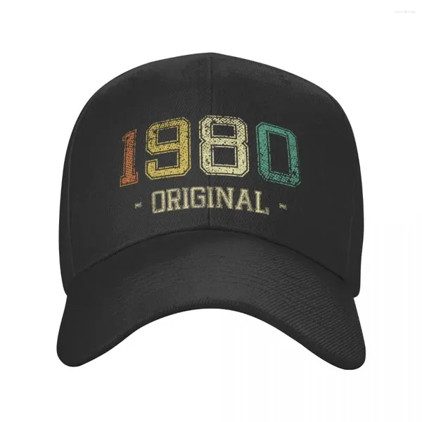 Caps de bola Cool Vintage Original 1980 Baseball Cap for Men Mulheres personalizadas UNISSISEX 42º aniversário Presente Dadd Hat Hip Hop