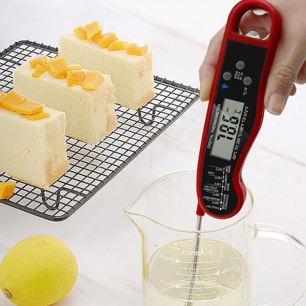 NUOVO COIDO Termometro digitale cucina cucina cucina termometro impermeabile a pieghevole multifunzionale acqua per bagno termometro LC246