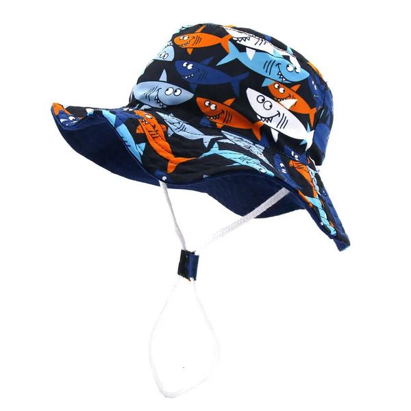 Cappello da secchio per ragazzi Summer Sun Beach Panama con berretto a corda berretto traspirante per le vacanze outdoor accessori toddlers240410