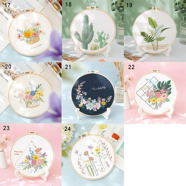 1Set DIY Cross Stitch Kit Flower