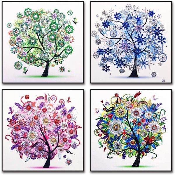 5d fai da te diamante kit di pittura albero di pittura di diamanti per bambini artigianato per trapano diamante per ricami artigianali decorazioni da parete