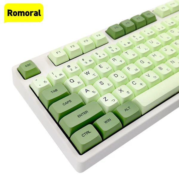 Accessori XDA Profilo PBT KeyCaps Green Cute White Keycap giapponese per tastiera meccanica da gioco personalizzata fai -da -te tastiera meccanica
