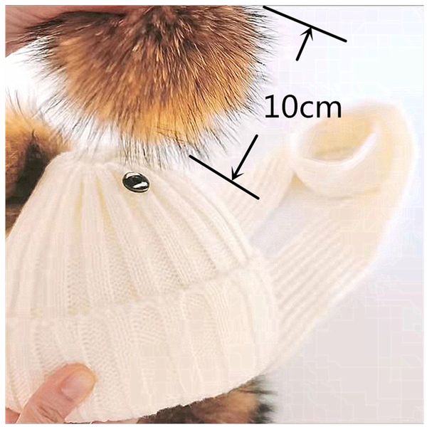 Neugeborene Babyhut Schalfotografie Requisiten Outfits Acryl Beanie echte natürliche Pelz Pompom Winter Cap Accessoires für Mädchen Jungen