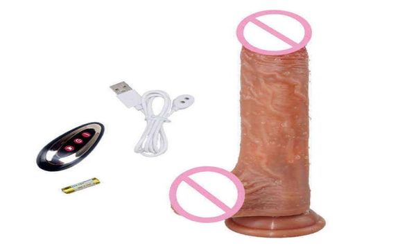 NXY Vibradores Big Dildo vibrador vibrando a máquina de sexo anal suave e realista para mulher de pênis de sucção de borracha brinquedos 12091736414