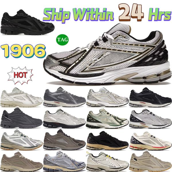 New Mens Running Shoes 1906 Black Leather White Metallic Gold Harbor Gray Silver Jade Taupe Womens 1906d Protection Pack Designer Sneakers Sports Low 1906R Trainers