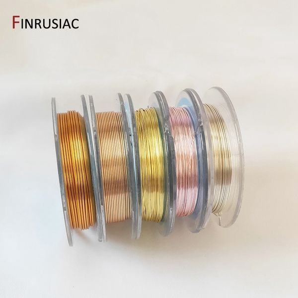 Filo in rame placcato in oro in oro d'argento da 0,2 mm per gioielli che producono 5 colori filo artigianale di alta qualità per forniture di gioielli fatti a mano