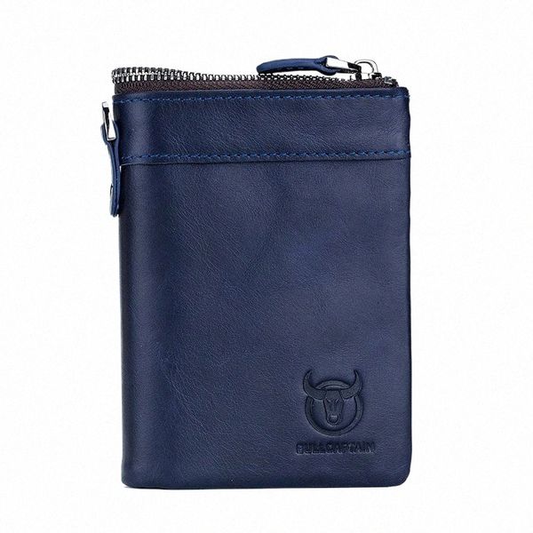 Bullcaptain Vintage in pelle vintage con fibbia per la fibbia moneta portafoglio portafoglio portafoglio maschile Cartera Hombre Hambre's Borse RFID Holder L19H#