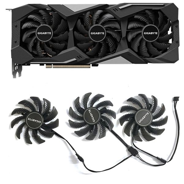 Pads PLD08010S12HH 78 mm DC 12V 0,35A 4Pin RX5700 GPU -Kühler für Gigabyte Radeon RX 5500 5600 5700 XT Graphics Card Lüfter