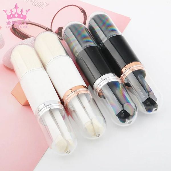 4 in 1 Make -up -Pinsel Schönheitswerkzeug Mini -Augenbürste Hautton einrückungsfähiger Make -up -Pinsel tragbarer Make -up -Pinsel