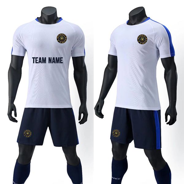 Novo uniforme de futebol personalizado de futebol masculino de jovens clubes de futebol camisetas faculdades uniformes Kits Kids Blank Camisa e shorts impressos