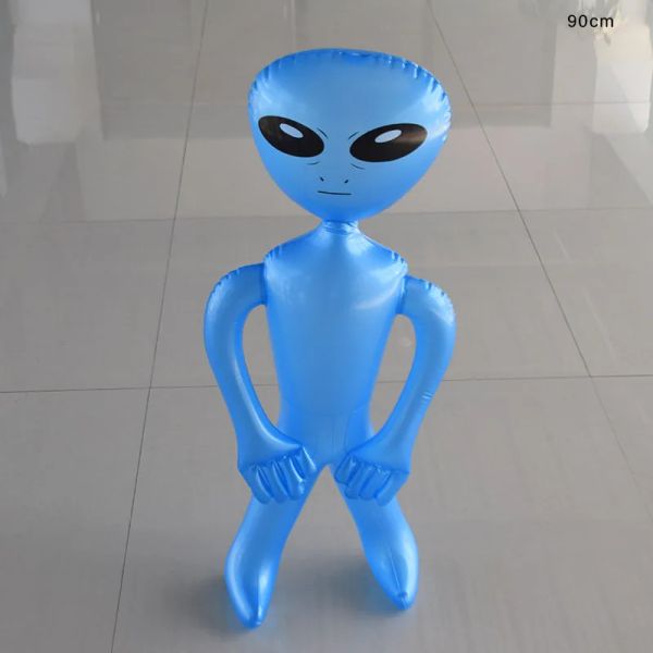 90см UFO Alien Model Green Purple Blue et Kids для взрослых надувные игрушки Хэллоуин Смешные косплей -реквизиты НЛО.