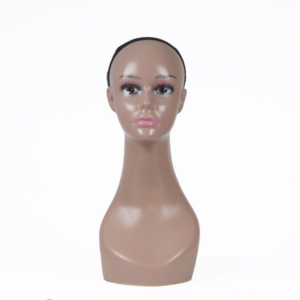 Vendita di testa del manichino femmina in PVC per display di gioielli e cappelli WIG