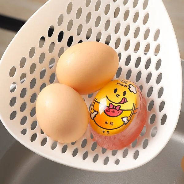 Yumurta Renk Değiştirme Zamanlayıcı 1 PCS Kırmızı Nefis Yumuşak Sert Haşlanmış Yumurtalar Mutfak Çevre Dostu Reçine Yumurta Zamanlayıcı Mutfak Araçları