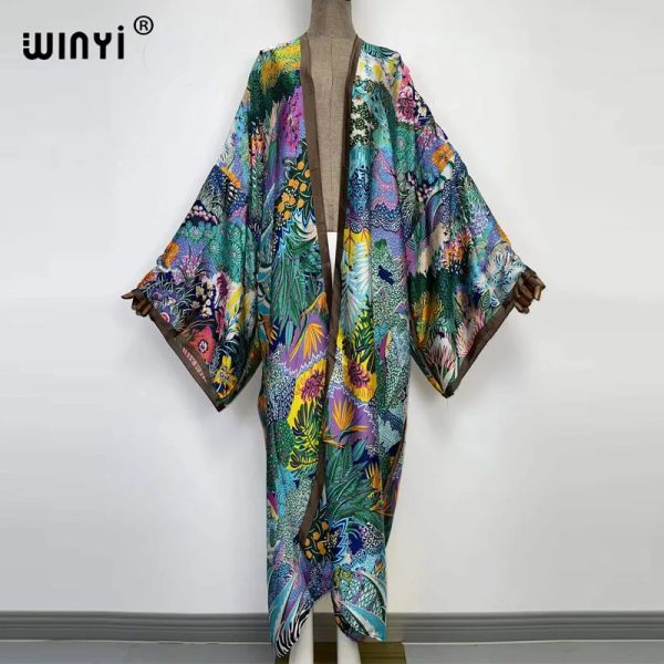 Abiti Winyi Europa Medio Oriente Kimono Women Cardigan Kaftan Tail Sexcy Boho Cover Besta