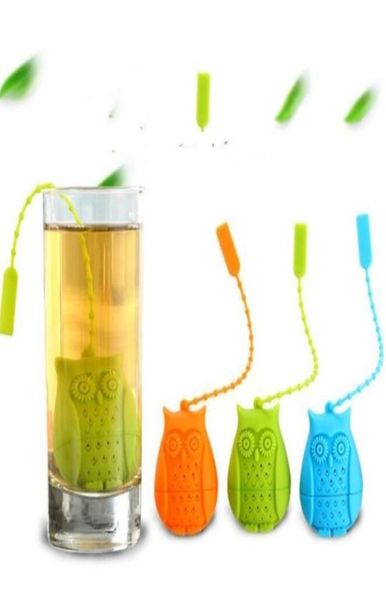 Eulen Teesieb Süßes Silikon -Flitersieb Teebeutel Food Grade Kreative Looseleaf Tea Infuser Filter Diffusor IIA26N3776249