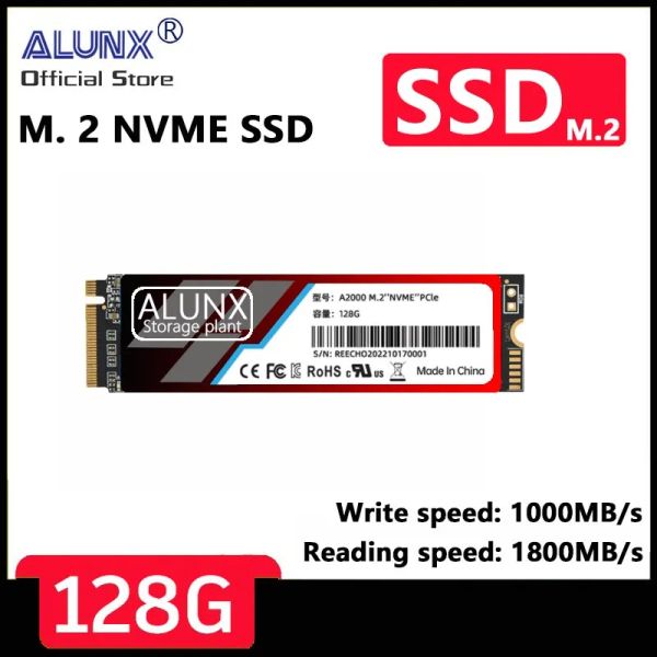 GUIDA ALUNX M.2 SSD 128GB 256GB 512GB 1TB SSD 2TB Disco rigido M2 SSD M.2 NVME PCIE SSD Disk rigido interno per laptop Desktop