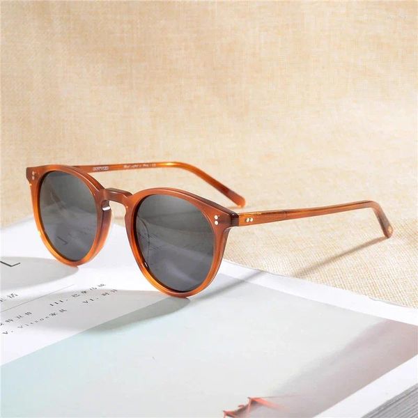 Sonnenbrille Vintage Frauen OV5183 Polarisierte Männer O'Malley Retro Lady Acetate Schatten weibliche Sonnenbrille 2024