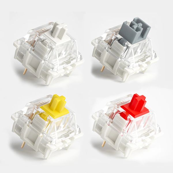 Tastaturen Gateronschalter 3/5pins G Milky Yellow Red Sliver White Pro Switches Linear geschmiertes SMD RGB MX -Schalter für mechanische Tastatur