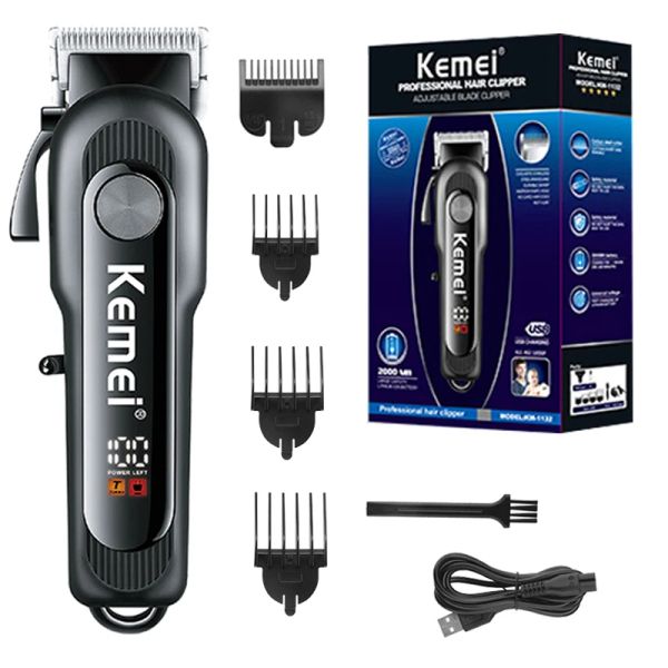 TRIMMERS KEMEI 1132 TRIMMER CAPILI RICAPIALE PER UOMINO CAPPENO PROFESSIONE CAPPELLE MACCHINA DI TAGLIE DI BUTTO ELETTRICO