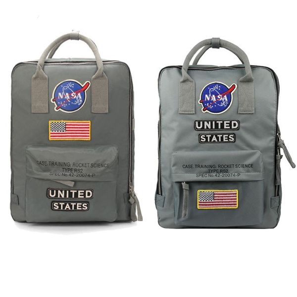 NASA Backpacks 19SS National Flag Designer Backpack Mens Womens Design Bag Unissex Students Bags2053