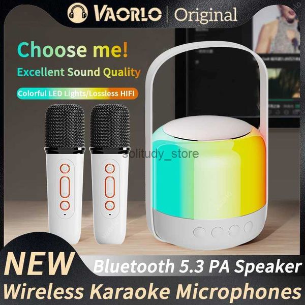 Mikrofonlar Kablosuz Çift Mikrofon Karaoke Makinesi KTV DSP Sistemi Bluetooth 5.3 PA Hoparlör RGB Renk LED LED 3D HIFI STEREO SURCURE SoundQ