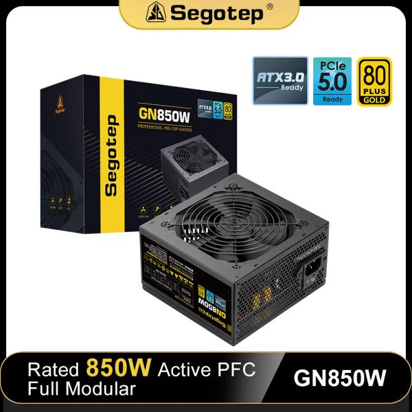 Lieferungen SEGOTEP GN 650W 750W 850W Netzteil für PC Active PFC 80 plus Goldserver Stromquelle für Gamer Mining Computer Laptops