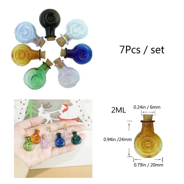 Mini bottiglie cromatiche in vetro Diverse forme mix 7 colori Accessori per gioielli per matrimoni Presenti artigianato fiale di profumo