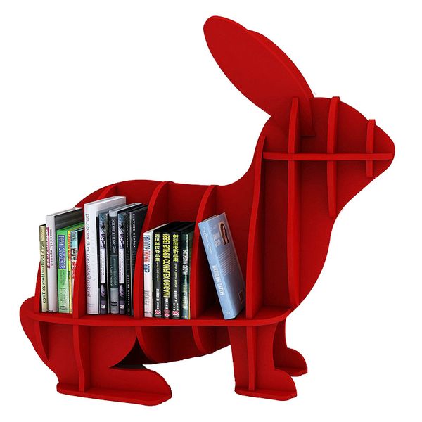 Libro di libri per bambini a forma di coniglio Scaffari della libreria per bambini per la casa di scuola materna per la casa