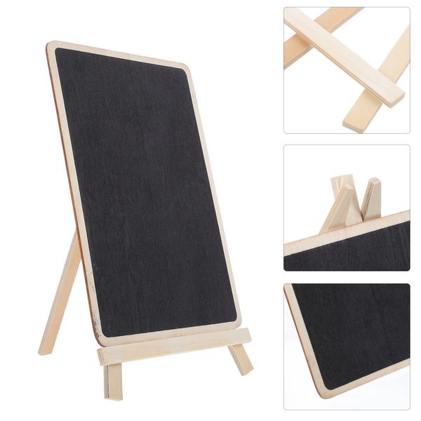 Tafel Mini -Board -Tabletop -Zeichen Blackboard -Menü Ständer Meldung Ort Support Hölzerne Lebensmitteldekor Party Hochzeit Desktop