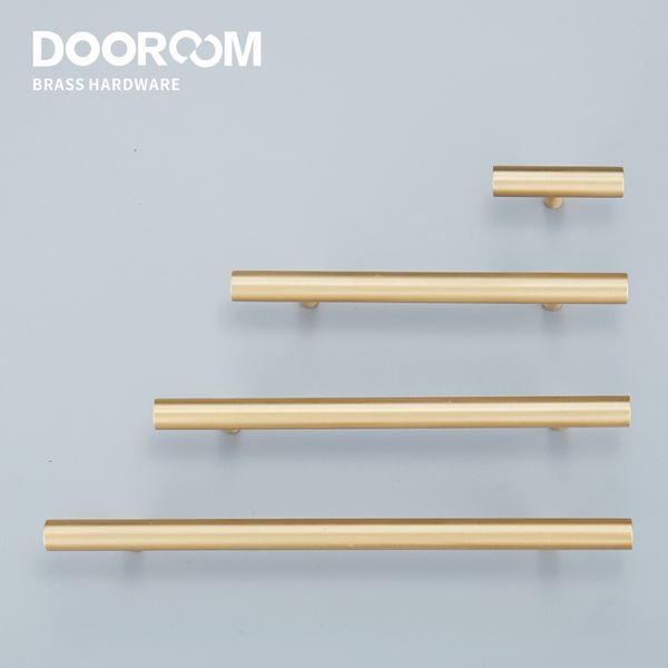 Dooroom Yu'an Brass Meurniture Gangers Nordic Современный пастырский шкаф -комод шкаф для шкафа цилиндр черный/золотые ручки тяги