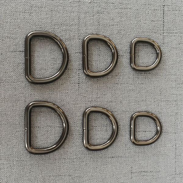 20 PCs/Los 15mm 20 mm 25 mm Waffen Black Metall Rechteck Ring für Rucksäcke Paracord DIY Hundekragen Gurtband