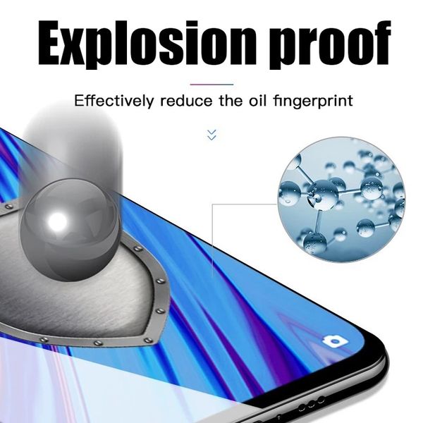 Vetro temperato completo per Xiaomi Redmi Note 7 8 8T 9 9S Pro 5G Protettore schermo per 7 7A 8 8A 9 9A 9C K30 Film di vetro protettivo