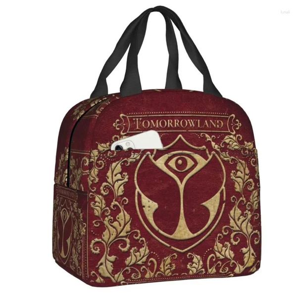 Aufbewahrungstaschen Tomorrowland Electronic Bag für Frauen Kinder Thermische Kühler isolierte Lunchbox Arbeitsschule Food Picknick Container