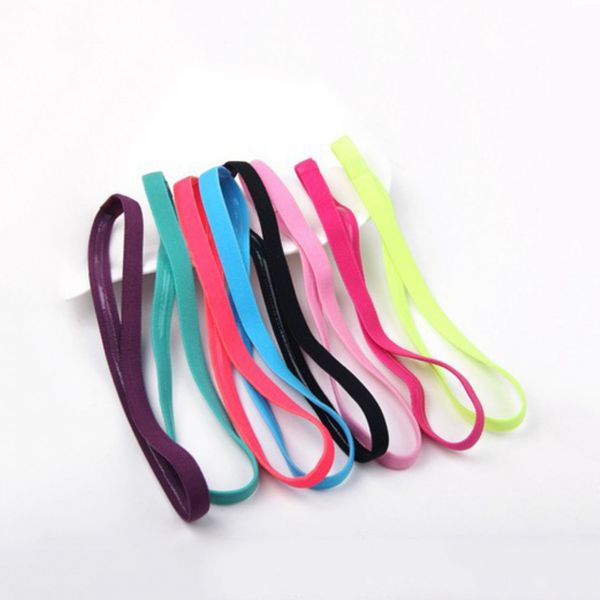 1 PC Candy Color Men Men Men Yoga Hair Bands Sports Firs da cabeça Esportes Anti-deslizamento Elastic Rubber Bandband Football Running Running