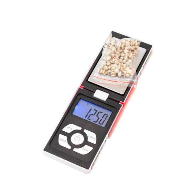 Mini Pocket Digital Scale 1000g 0,1g 500g 0,01g de alta precisão de alta precisão elétrica para jóias grama peso para cozinha