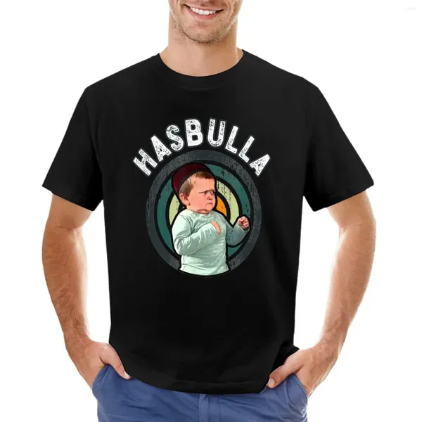 Polos masculinos Hasbulla - Funny Hasbullah Smile T -Shirt Edition Black t Shirts Men