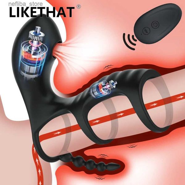 Andere Gesundheit Schönheitspunkte Penis Ring Saugen Vibrator Erwachsener Shop Fernbedienungskontrolle Klitoris Tucker Hahn Ring Erwachsene Produkte skrotum massaget adulte toys für Paar l410