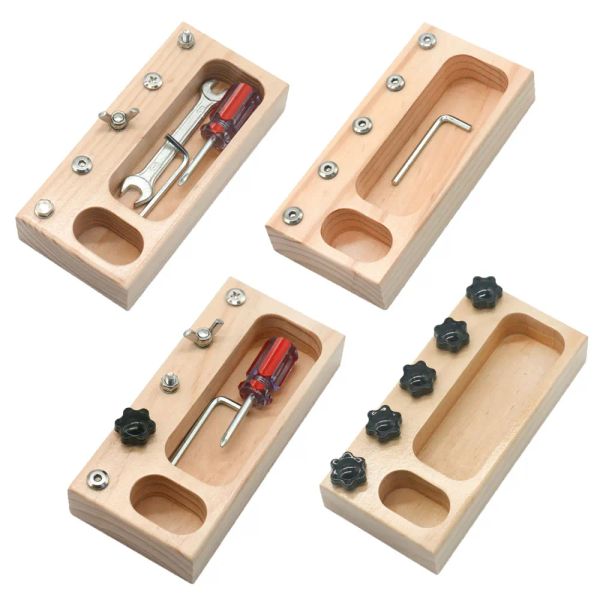 Montessori Busy Board Bolt Bolt Set Toys для 2 -летних дошкольных средств Montessori Образовательные игрушки для детей детей Juguetes Montessori