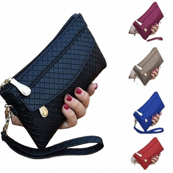 Nuova PU PU Leather Women Wallet Frizione Frizione PUNSIONE MIGLIORE PHE Portafoglio Female Case Phe Pocket Borse Coin Bag X8IL#