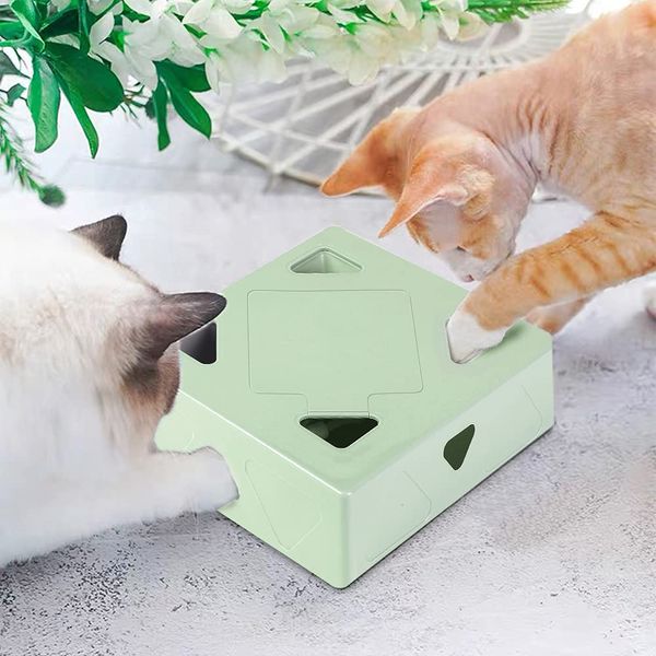 Automatisches Katzenspielzeug Interaktiv für Innenkatze necken zufällige rotierende Feder USB wiederaufladbare elektronische Haustierspielzeug für Katzen Kätzchen
