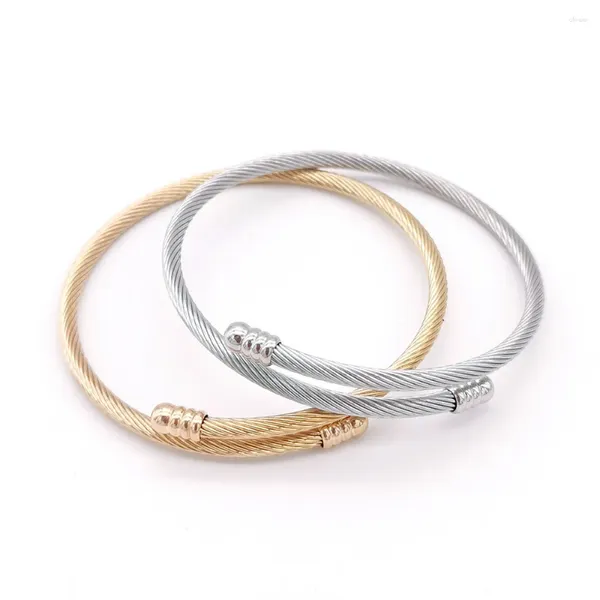 Bangle simples Ajuste ajustável Twist Twist Bracelet Acessórios universais de metal diy para homens mulheres