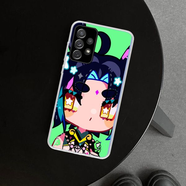 Capa de capa de telefone fofa de genshin Impact para o Samsung Galaxy A51 A71 A50 A70 A40 A30S A20E A10 A41 A31 A21S A11 A01 A6 A7 A8 A9 Coque