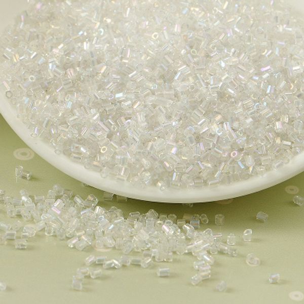 10g/720pcs 2mm AB Transparente Glass Bads Tubos de corneta de cor de cor de misced