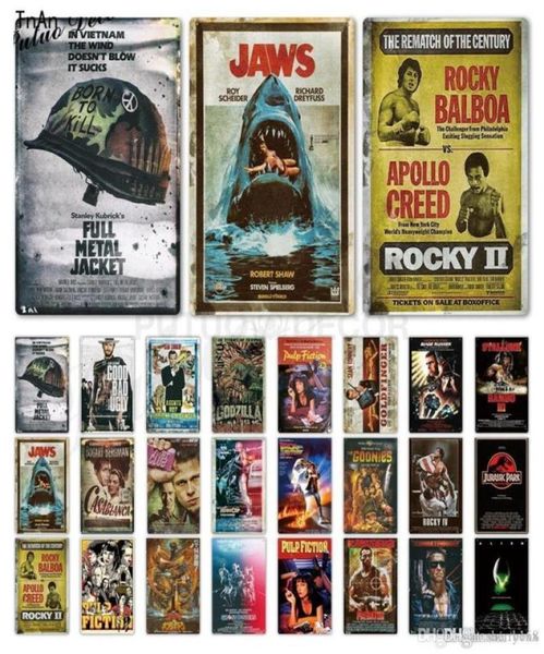 2021 Classic Movie Metal Signs Poster Tin Sign Placa Retro Film Decoração de parede vintage para barra de barra de barra de caverna Art Art Home Kitch2211075